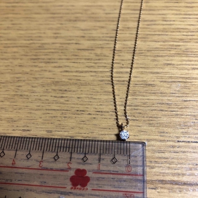 一粒 ダイヤモンド 0.15ct ネックレス　K18 ゴールド レディースのアクセサリー(ネックレス)の商品写真