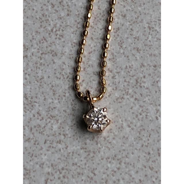 一粒 ダイヤモンド 0.15ct ネックレス　K18 ゴールド レディースのアクセサリー(ネックレス)の商品写真