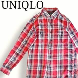 ユニクロ(UNIQLO)の【美品】ユニクロ　フランネル　チェックシャツ　ピュアコットン100 パーセント(シャツ)