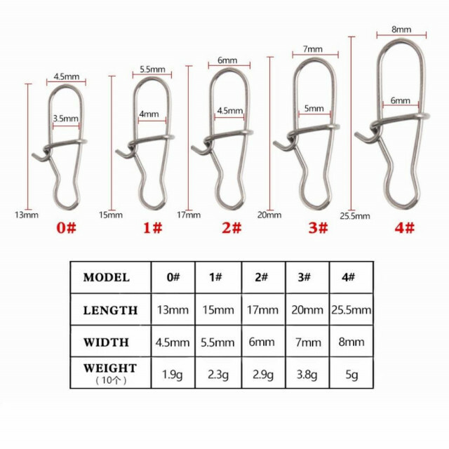 100個　クイックスナップ　0#　13mm  ステンレス　釣り　ルアー　フック