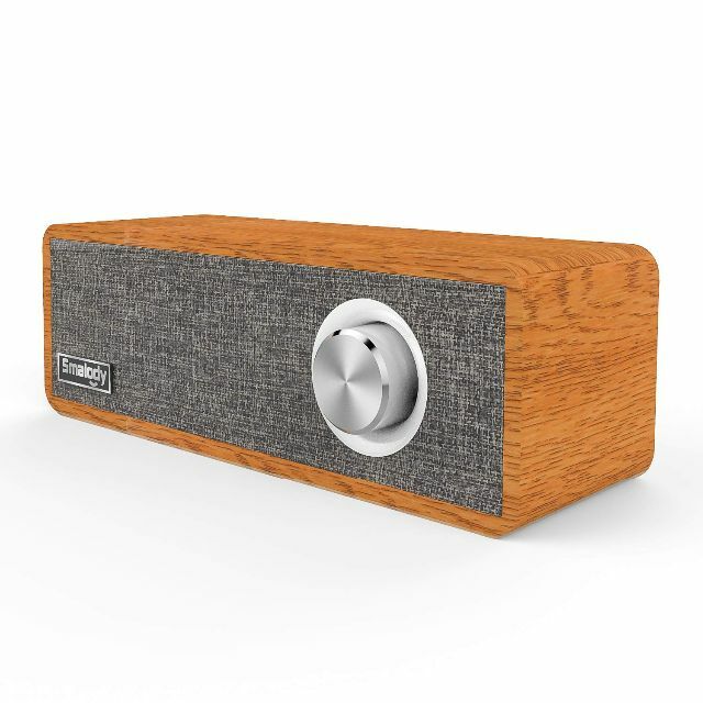 【色:グレー】木製Bluetoothスピーカー、部屋の装飾用のSmalodyポー