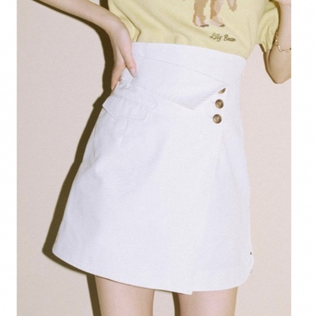 Lily Brown(リリーブラウン)のLilybrown リリーブラウン ツイルスカショーパン レディースのスカート(ミニスカート)の商品写真