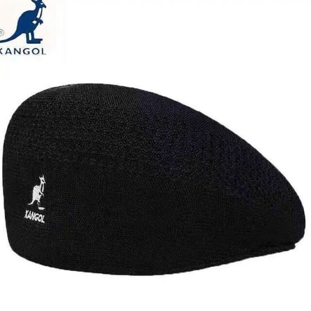 KANGOL(カンゴール)の大人気！！！KANGOLベレー帽　夏　メッシュ　韓国　ハンチング　黒　帽子 メンズの帽子(ハンチング/ベレー帽)の商品写真