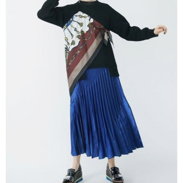 UN3D.(アンスリード)のUN3D/オリガミプリーツラメスカート レディースのスカート(ロングスカート)の商品写真