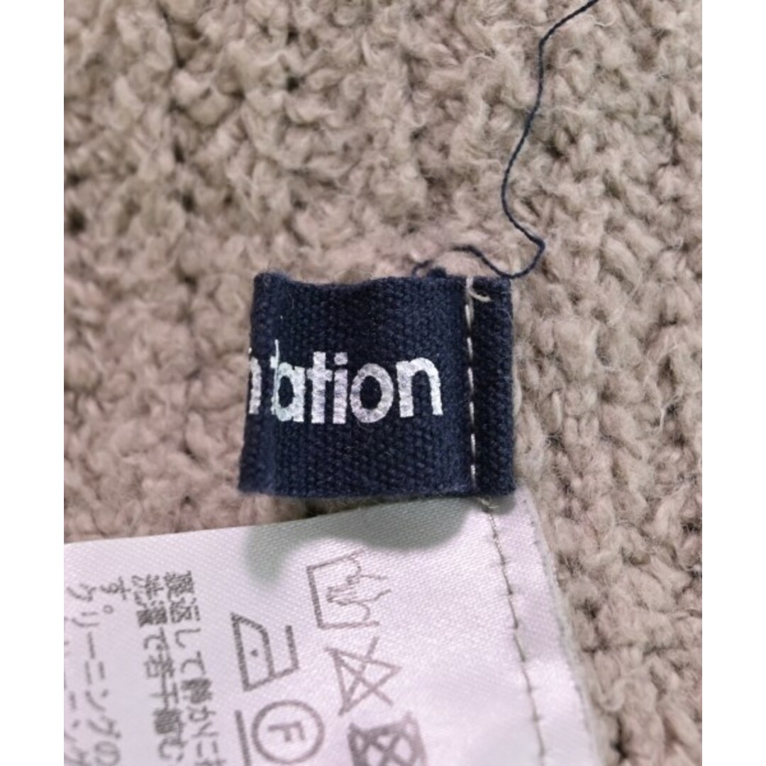 Plantation(プランテーション)のplantation プランテーション ニット・セーター M ベージュ 【古着】【中古】 レディースのトップス(ニット/セーター)の商品写真