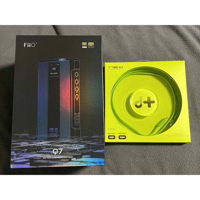 FiiO Q7 ポータブルヘッドホン DAC アンプ+オヤイデ電気 d+USB