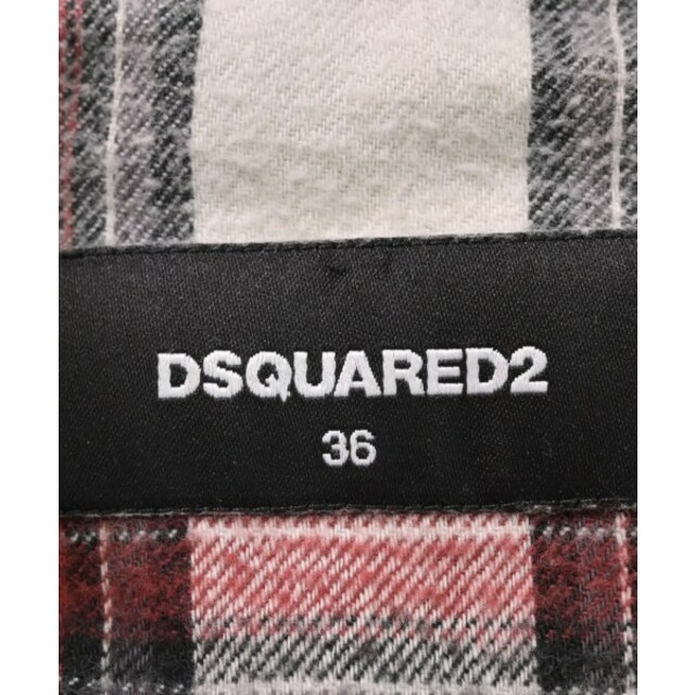 DSQUARED カジュアルシャツ 36(XS位) 赤x白x黒等(チェック) 2