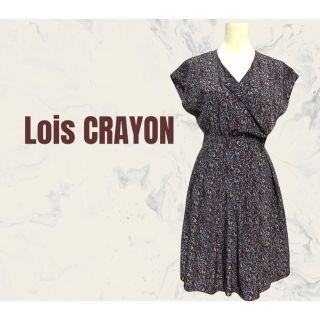 ロイスクレヨン(Lois CRAYON)の【Lois CRAYON】カシュクール　幾何学　ボタニカル　Aラインワンピース(ひざ丈ワンピース)