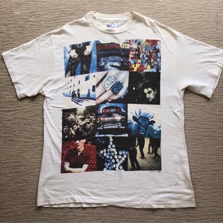 ヴィンテージ90s U2 アクトンベイビー　ツアー　Tシャツ　両面プリント(Tシャツ/カットソー(半袖/袖なし))