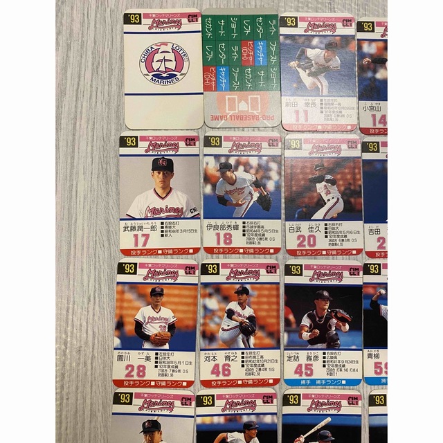 【31枚(1枚不足)】タカラ：プロ野球カード：1993年 ：千葉ロッテマリーンズ 1