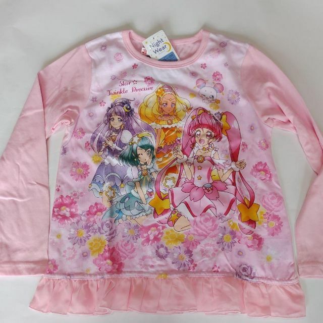 スタートゥインクル　プリキュア　光る2TOPS パジャマ　長袖+半袖　130 キッズ/ベビー/マタニティのキッズ服女の子用(90cm~)(パジャマ)の商品写真