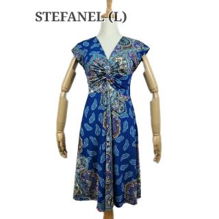 ステファネル(STEFANEL)の美品 STEFANEL ステファネル　ツイストワンピース(ひざ丈ワンピース)