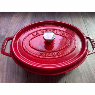 ストウブ(STAUB)のストウブ ピコ・ココット オーバル 27cm チェリー(鍋/フライパン)