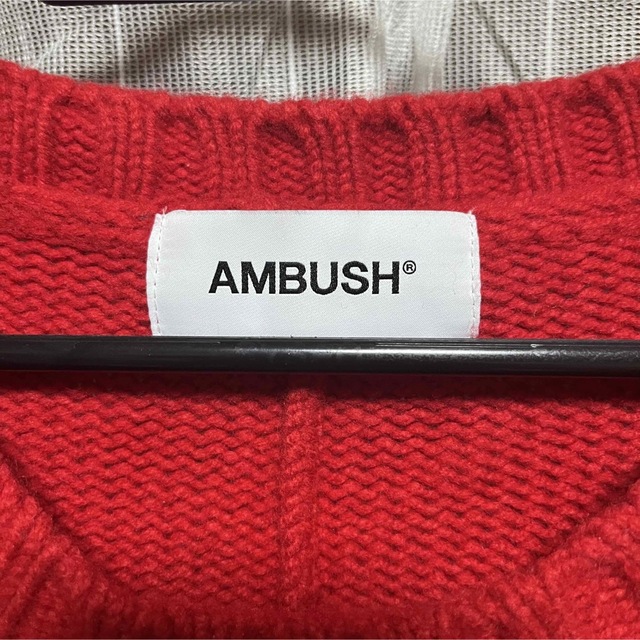 AMBUSH(アンブッシュ)のAMBUSH ダメージニット セーター 赤 メンズのトップス(ニット/セーター)の商品写真