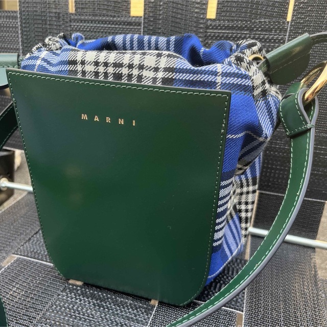 【新品同様】MARNI マルニ ガセット タータンチェック ショルダー