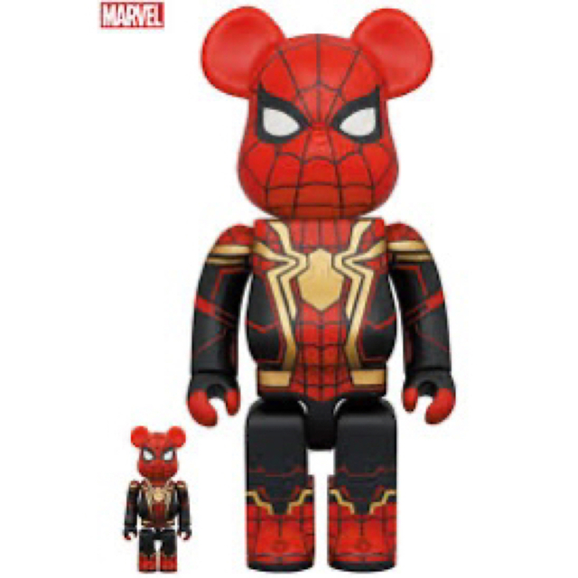 BE@RBRICK(ベアブリック)のBE@RBRICK SPIDER-MAN INTEGRATED SUIT 400 エンタメ/ホビーのおもちゃ/ぬいぐるみ(その他)の商品写真