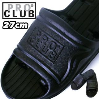 プロクラブ(PRO CLUB)の新品未使用 プロクラブ ロゴ入りシャワーサンダル スリッパ ブラック 27cm(サンダル)