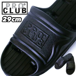 プロクラブ(PRO CLUB)の新品未使用 プロクラブ ロゴ入りシャワーサンダル スリッパ ブラック 29cm(サンダル)