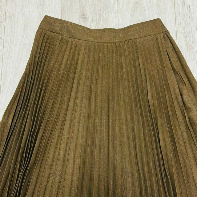 【美品】23区 アシンメトリープリーツ スカート Aライン ブラウン 36 M 5