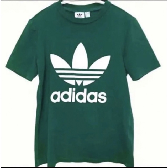 adidas(アディダス)のadidas オリジナル ロゴT半袖 グリーン M 【美品】 レディースのトップス(Tシャツ(半袖/袖なし))の商品写真