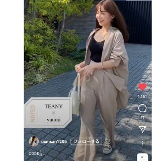 ティーニー(TEANY)のTEANEY ティーニー　センタープレスワイドパンツ(カジュアルパンツ)