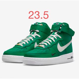 ナイキ(NIKE)のNIKE エアフォースワン  high 40周年 グリーン 23.5(スニーカー)