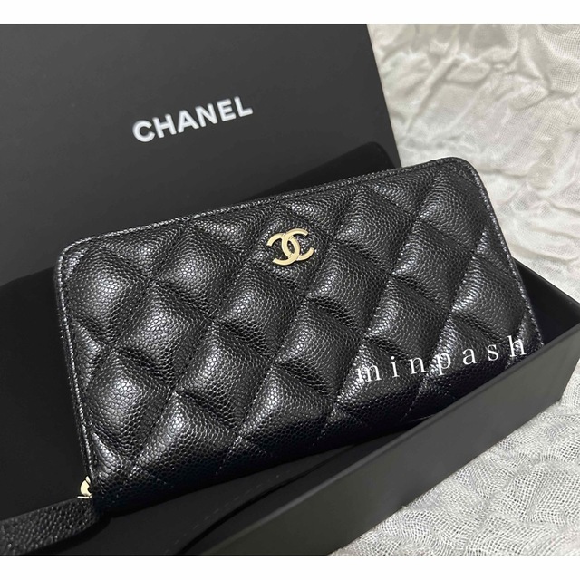 CHANEL ♡ レア❣️スモールジップウォレット BLACK