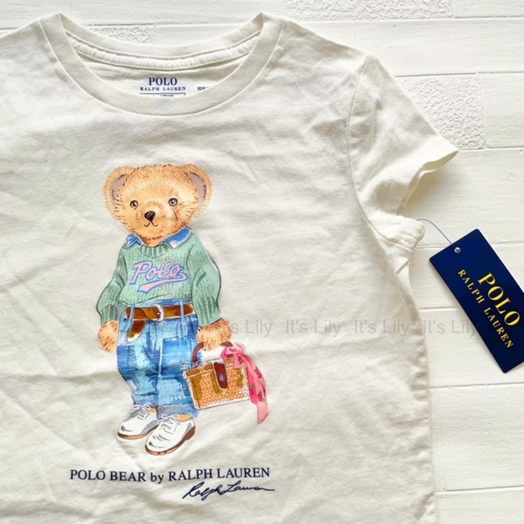 Ralph Lauren(ラルフローレン)の6t120cm 半袖　ベア　白　女の子　ラルフローレン キッズ/ベビー/マタニティのキッズ服女の子用(90cm~)(Tシャツ/カットソー)の商品写真