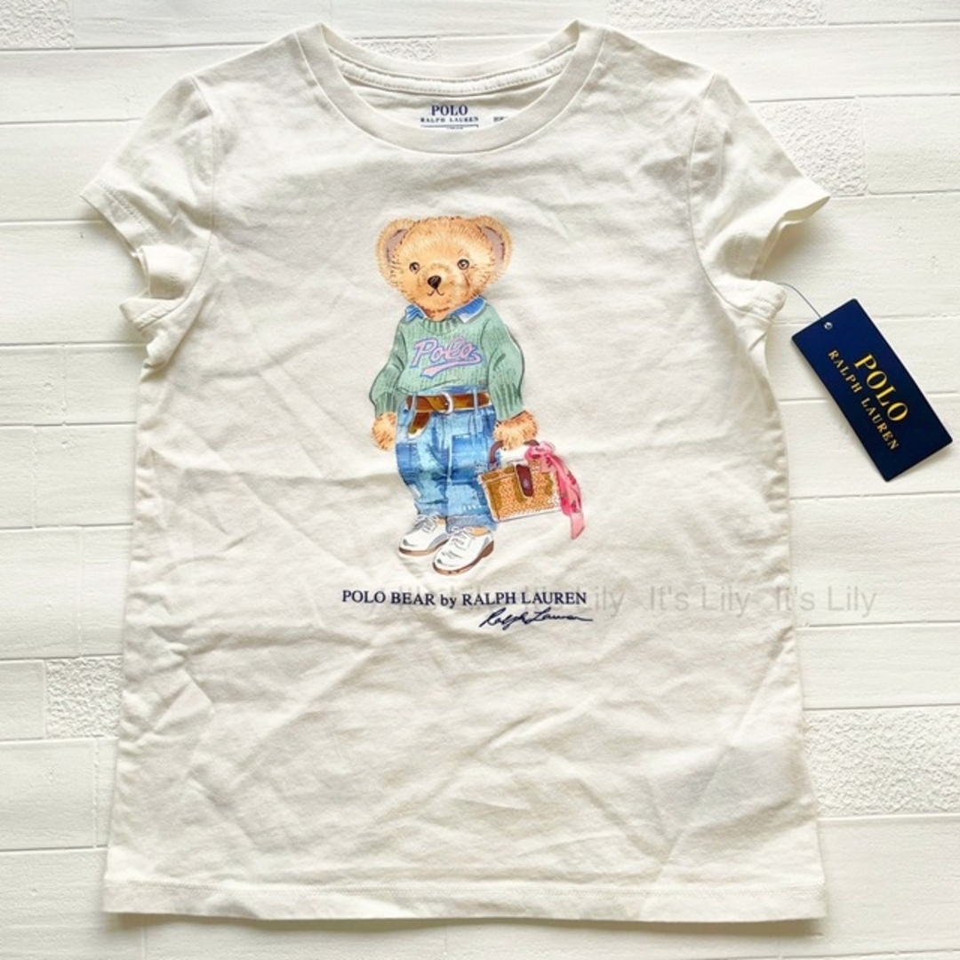 Ralph Lauren(ラルフローレン)の6t120cm 半袖　ベア　白　女の子　ラルフローレン キッズ/ベビー/マタニティのキッズ服女の子用(90cm~)(Tシャツ/カットソー)の商品写真