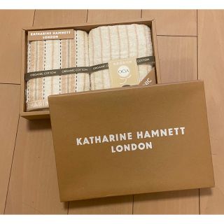 キャサリンハムネット(KATHARINE HAMNETT)のキャサリンハムネット　オーガニックコットン　フェイスタオル2個セット　無農薬栽培(タオル/バス用品)