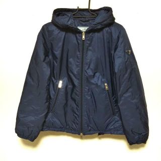 新品PRADA  ジャケット レディース ネイビー　42 LからXL