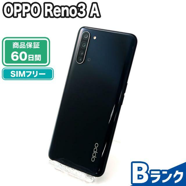 OPPO Reno3 A 128GB ブラック SIMフリー  Bランク 本体【ReYuuストア（リユーストア）】