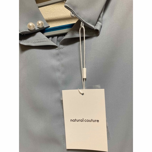 natural couture(ナチュラルクチュール)のnatural couture/袖口パールノット結びボータイブラウス レディースのトップス(シャツ/ブラウス(長袖/七分))の商品写真