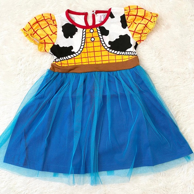 大人気 ウエスタン ジェシー風 ワンピース 半袖 90 コスプレ キッズ/ベビー/マタニティのキッズ服女の子用(90cm~)(ワンピース)の商品写真