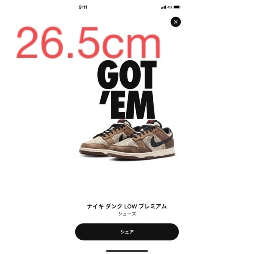 NIKE DUNK LOW CO.JP 26.5cmスニーカー