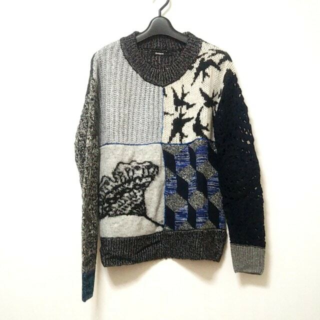 定価17900円 Desigual マルチカラーパターンデザインニットセーター