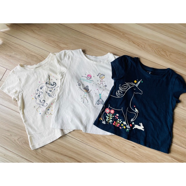 GAP(ギャップ)のGap Tシャツ　3枚セット　100cm キッズ/ベビー/マタニティのキッズ服女の子用(90cm~)(Tシャツ/カットソー)の商品写真