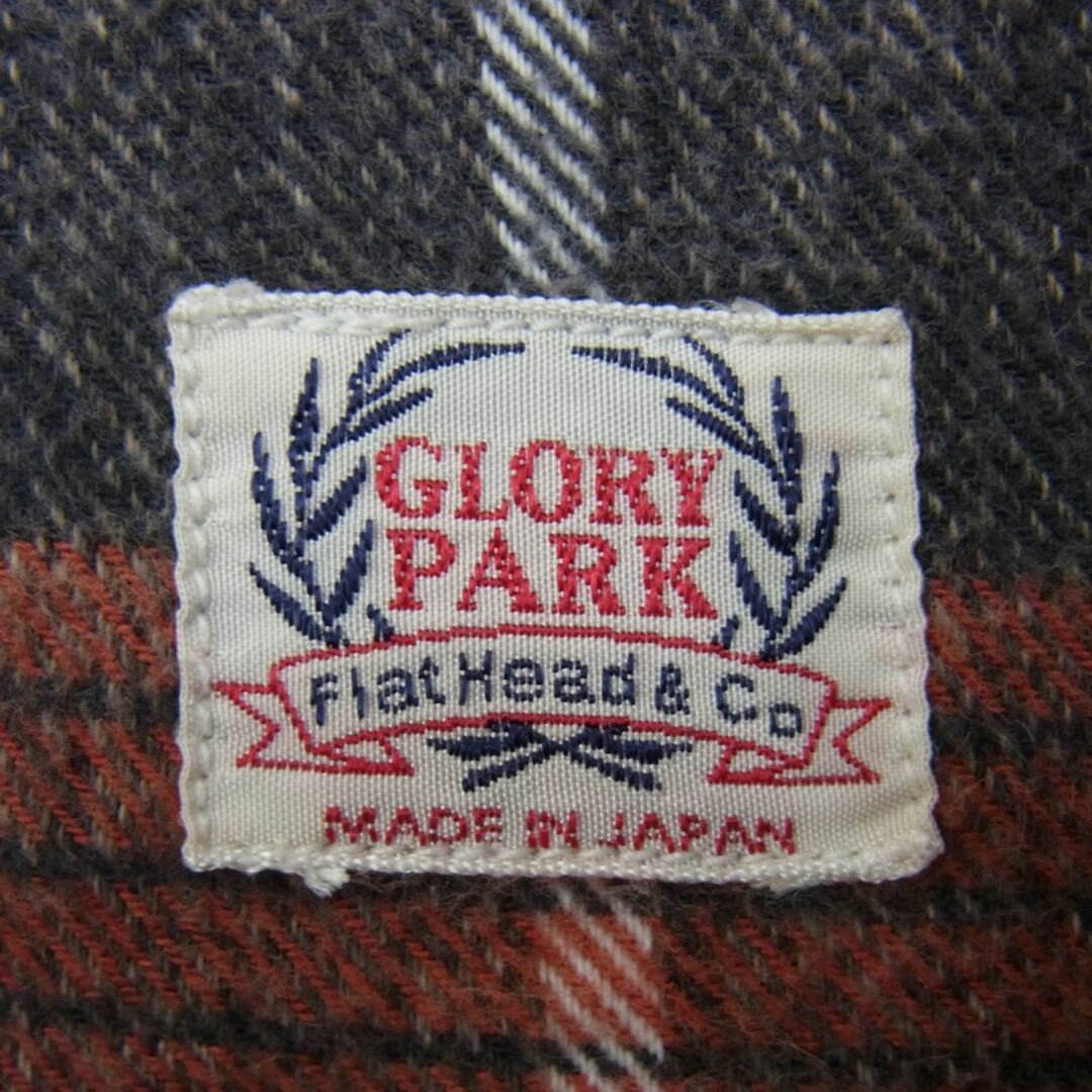 THE FLAT HEAD(フラットヘッド)のTHE FLAT HEAD ザフラットヘッド 長袖 GLORY PARK ネル チェック ワーク シャツ レッド系 サイズ表記無【中古】 メンズのトップス(シャツ)の商品写真