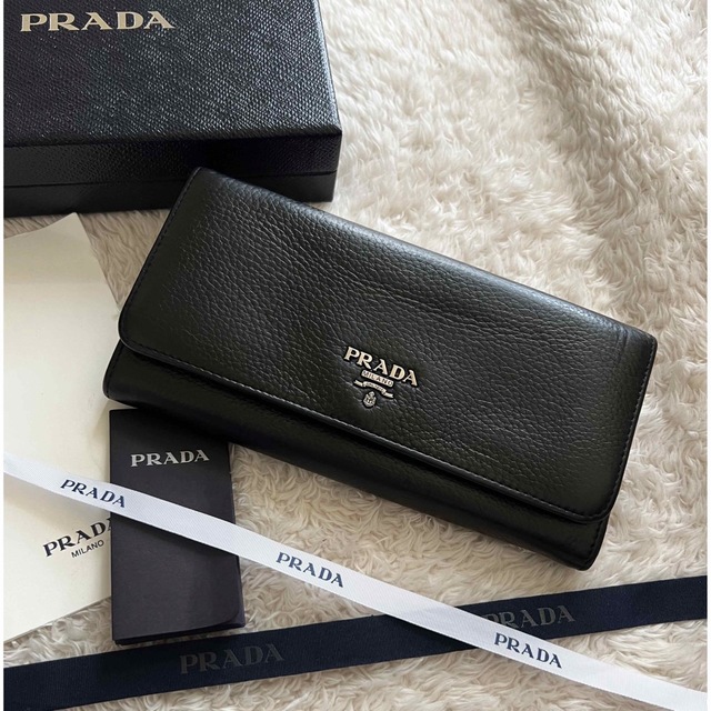 7月限定セール) 美品 PRADA プラダ 2つ折り 長財布 8580円