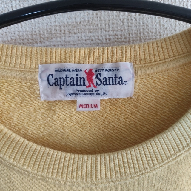 CAPTAIN SANTA(キャプテンサンタ)のキャプテンサンタ M スウェット 綿100% 刺繍ロゴ 日本製 イエロー 黄色 メンズのトップス(ニット/セーター)の商品写真