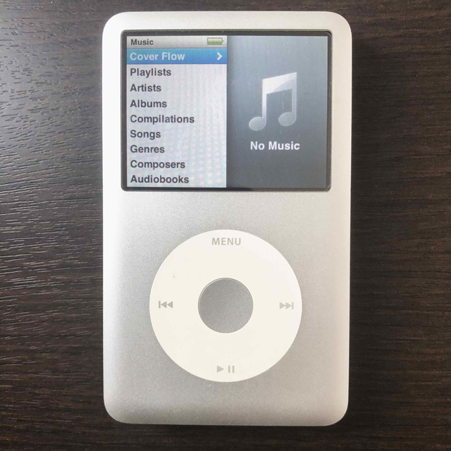 iPod(アイポッド)のiPod classic 80GB シルバー【ジャンク品】 スマホ/家電/カメラのオーディオ機器(ポータブルプレーヤー)の商品写真