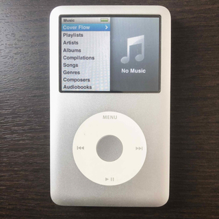 アイポッド(iPod)のiPod classic 80GB シルバー【ジャンク品】(ポータブルプレーヤー)