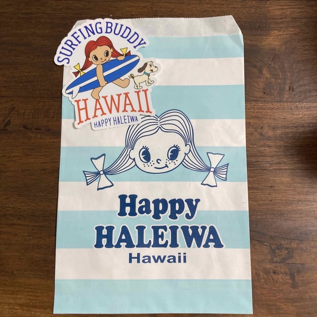 HALEIWA(ハレイワ)のハワイ限定 ハッピーハレイワ 防水ステッカー シール  インテリア/住まい/日用品の文房具(シール)の商品写真