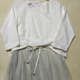 ヴィス(ViS)の新品♡半額以下♡フラワーレース×チュール ドッキングワンピース(ロングワンピース/マキシワンピース)