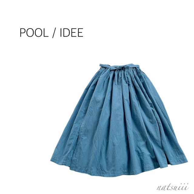 IDEE(イデー)のIDEE  POOL . コットン 巻きスカート ギャザー ラップスカート レディースのスカート(ロングスカート)の商品写真