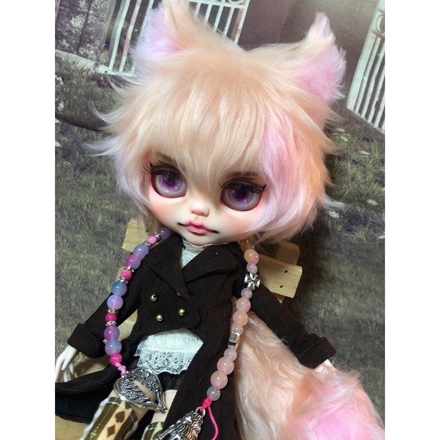 icydollカスタムアイシードール・アイシードール男の子・ボアウィッグ