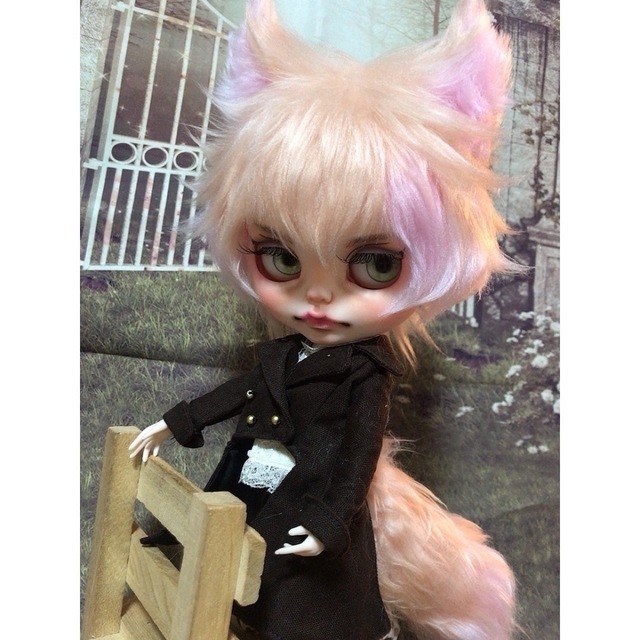 icydollカスタムアイシードール・アイシードール男の子・ボアウィッグ