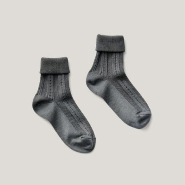 SOOR PLOOM(ソーアプルーム)のSoor Ploom Cable Roll Sock 4Y キッズ/ベビー/マタニティのこども用ファッション小物(靴下/タイツ)の商品写真