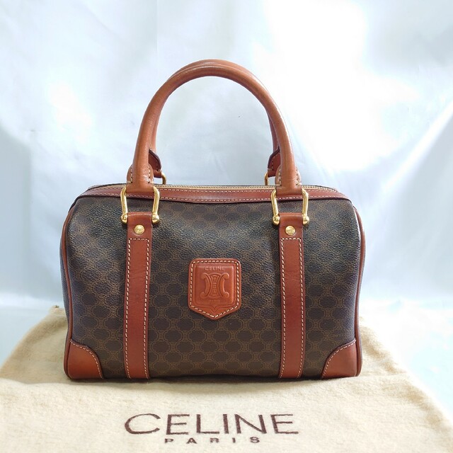 美品 CELINE マカダム柄 ミニハンドバッグ