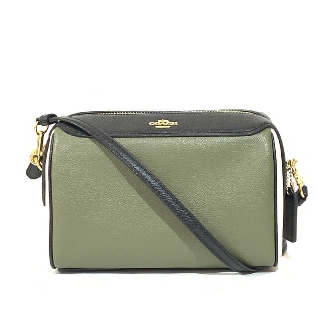 COACH - 【美品】COACH ショルダーバッグ F77685 グリーン ブラック